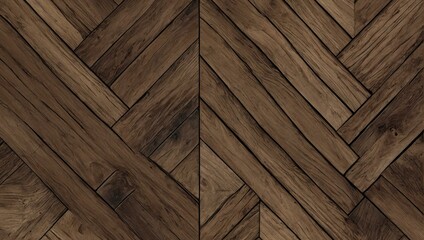 High resolution image of seamless wooden parquet in herringbone design that exudes warmth and tradition