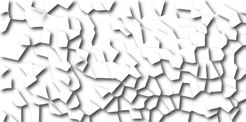  Abstract white paper cut shadows background realistic crumpled paper decoration textured with multi tiles mosaic seamless pattern. Quartz cream white Broken Stained Glass.3d shapes.