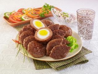 Kofta, Nargisi Kofta and Nargisi Kabab. Mutton and beef kababs stuffed with whole boiled egg.