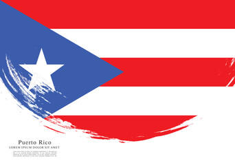 Flag of Puerto Rico vector illustration