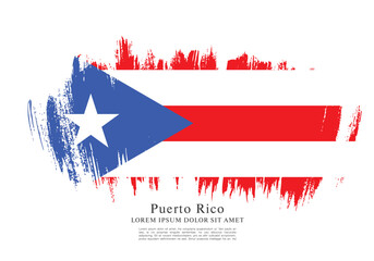 Flag of Puerto Rico vector illustration