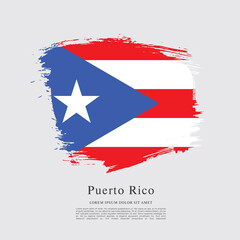 Flag of Puerto Rico vector illustration