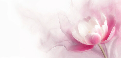 Flor abstracta, tulipán rosa