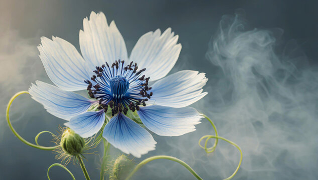 Macro de flor azul