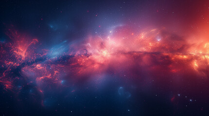 Space landscape, background, night sky with universe, stars, glow. - obrazy, fototapety, plakaty
