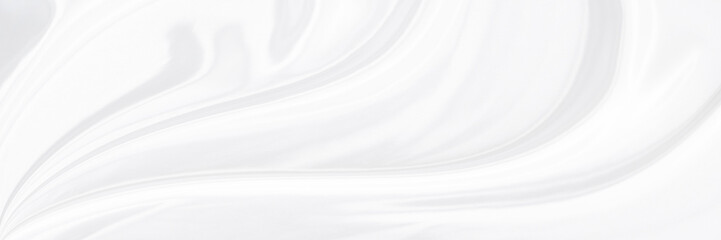 White gray satin texture that is white silver fabric silk panorama background with beautiful soft blur pattern natural.