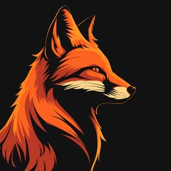 A sleek vector representation of a fox, capturing the cunning and freedom of this majestic creature. - obrazy, fototapety, plakaty