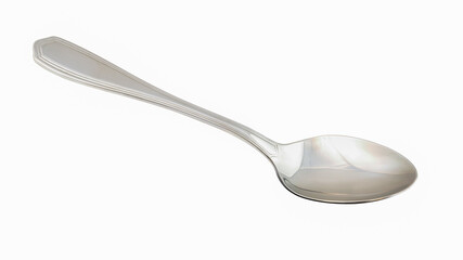 silver spoon isolated on white background. This has clipping path.