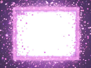 Pink and lilac color stars frame