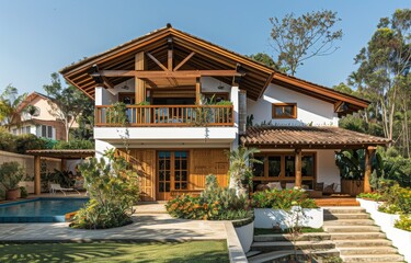 A luxurious Brazilian-style house.