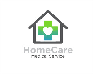 cross home care logo designs for medical service and clinic logo