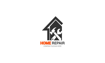 Simple hammer logo| home repair logo| handyman repair| premium vector design.