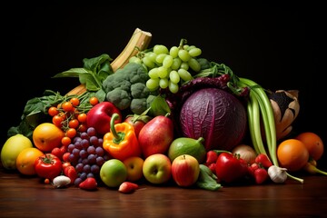 A selection of fruits and vegetables known for supporting sexual health and vitality
