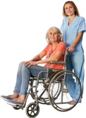 Tuinposter Senioren mit Behinderung in Reha Klinik oder Pflegeheim © Robert Kneschke