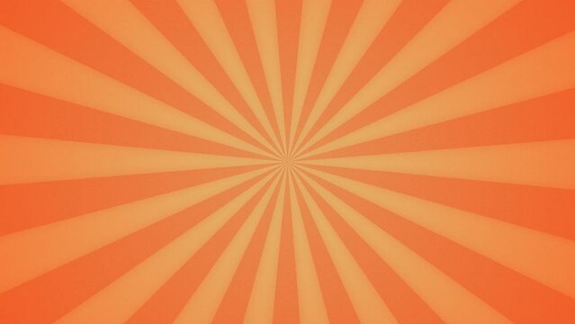 sunburst rays animated spin rotation stripes background texture design orange sun cereal box summer sunshine loop 