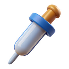 isolated 3d injection syringe icon