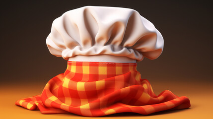 A  clipart of a cheerful chef's hat and apron, ideal for adding a culinary touch to cooking-related materials.