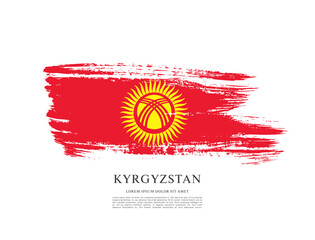 Flag of Kyrgyzstan vector illustration