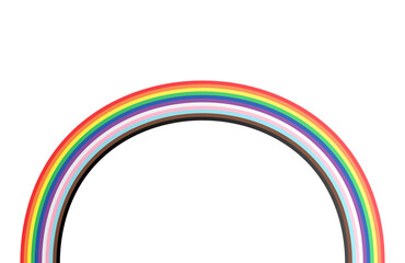 Pride lgbtq flag rainbow pattern for decorate party event banner on transparent background