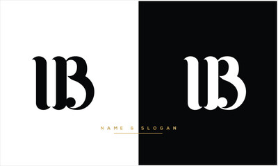 UB, BU, U, B, Abstract Letters Logo monogram