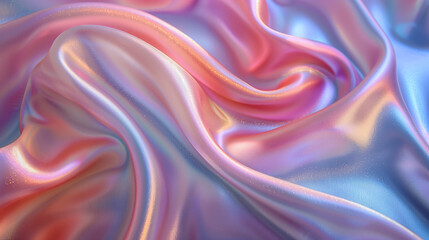 Obraz premium Iridescent fabric background. Shiny mother of pearl fabric, bright multi-colored fabric, pastel colorful spectrum liquid flow backgrounds.