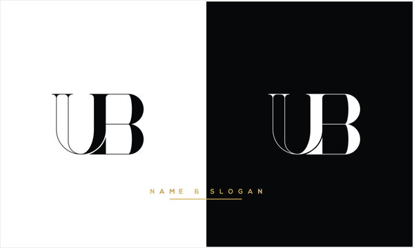 UB, BU, U, B, Abstract Letters Logo monogram