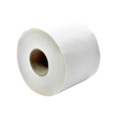White toilet paper roll. isolated on transparent background.