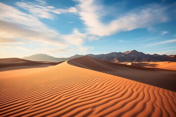 Fototapeta na wymiar Rolling sand dunes stretching across a desert natural landscape