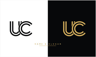 UC, CU, U, C, Abstract Letters Logo Monogram