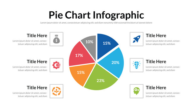 Pie Chart infographic presentation layout fully editable.
