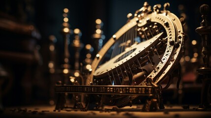 Clockwork lyre manipulates time with its melodies creating temporal landscapes