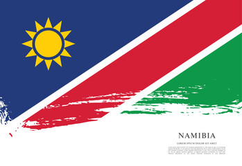 Flag of Namibia vector illustration