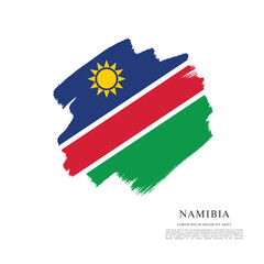 Flag of Namibia vector illustration