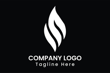 flame logo, letter n logo, wave logo, fire logo, logomark, brandmark