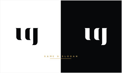 UG, GU, U, G, Abstract letters Logo Monogram