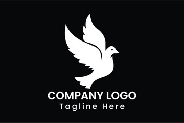 bird logo, flying bird, pigeon logo, wings logo, logomark, brandmark	
