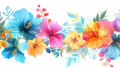 Mothers Day spring banner with a colorful floral