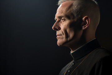 Obraz premium Blessed by god person priest local religion church faith person Generative AI technology