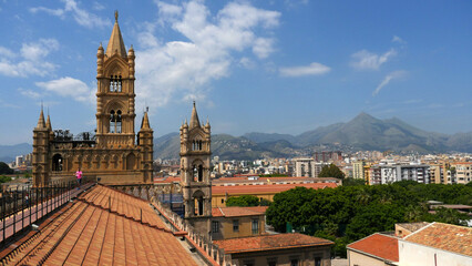 The view of Palermo from the Cathedral roof