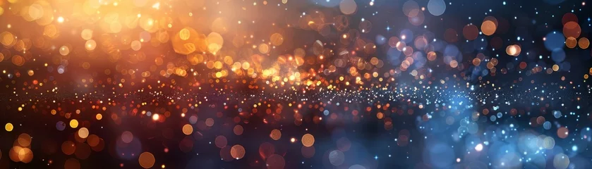 Fotobehang Sparkling sparklers and bokeh lights in the background © Media Srock