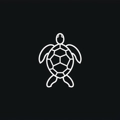 Fototapeta premium A clean and sophisticated vector logo featuring a turtle, representing endurance and freedom.