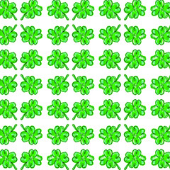 Shamrock Repeat Pattern with Transparent Background