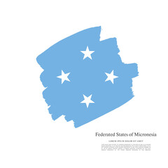 Obraz na płótnie Canvas Flag of the Federated States of Micronesia