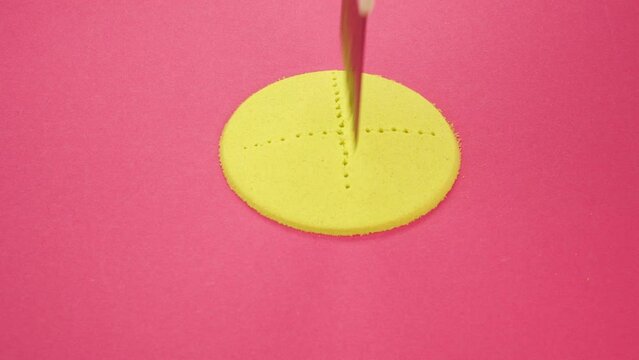 Very Satisfying and Relaxing Kinetic Sand ASMR video. Cutting anti stress macro close up colorful Kinetic Sand with a Knife. ASMR sounds.