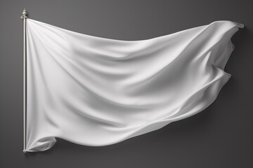 a white cloth on a grey background