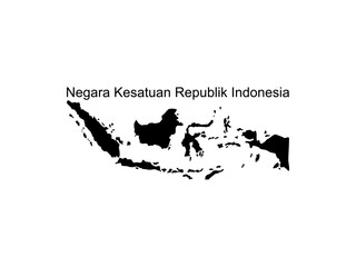 NKRI, Negara Kesatuan Republik Indonesia, Indonesia Map, can use for App, Art Illustration, Website, Pictogram, Infographic, Poster, Banner, Background or Graphic Design Element. Vector Illustration