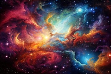 Naklejka premium The universe's resplendent colors