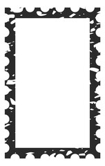 Blank postmark template. Mail stamp. Square frame