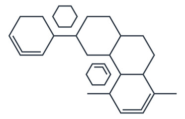 Obraz na płótnie Canvas Chemical structure hexagonal shapes template. Empty frames