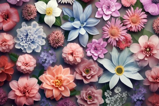 A collection of flower backgrounds that bring a sense of organic charm and freshness
